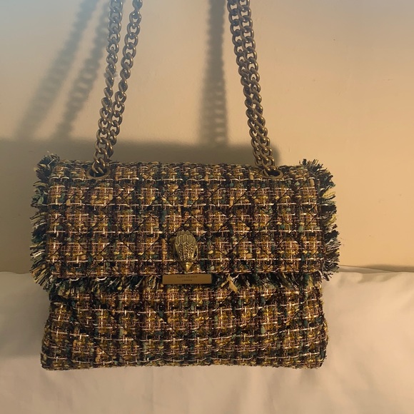 Kurt Geiger Handbags - - Kurt Geiger London large Kensington X Tweed Shoulder bag
